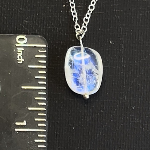 Hand Made Rainbow Moonstone Charm Necklace - Picture 6 of 6